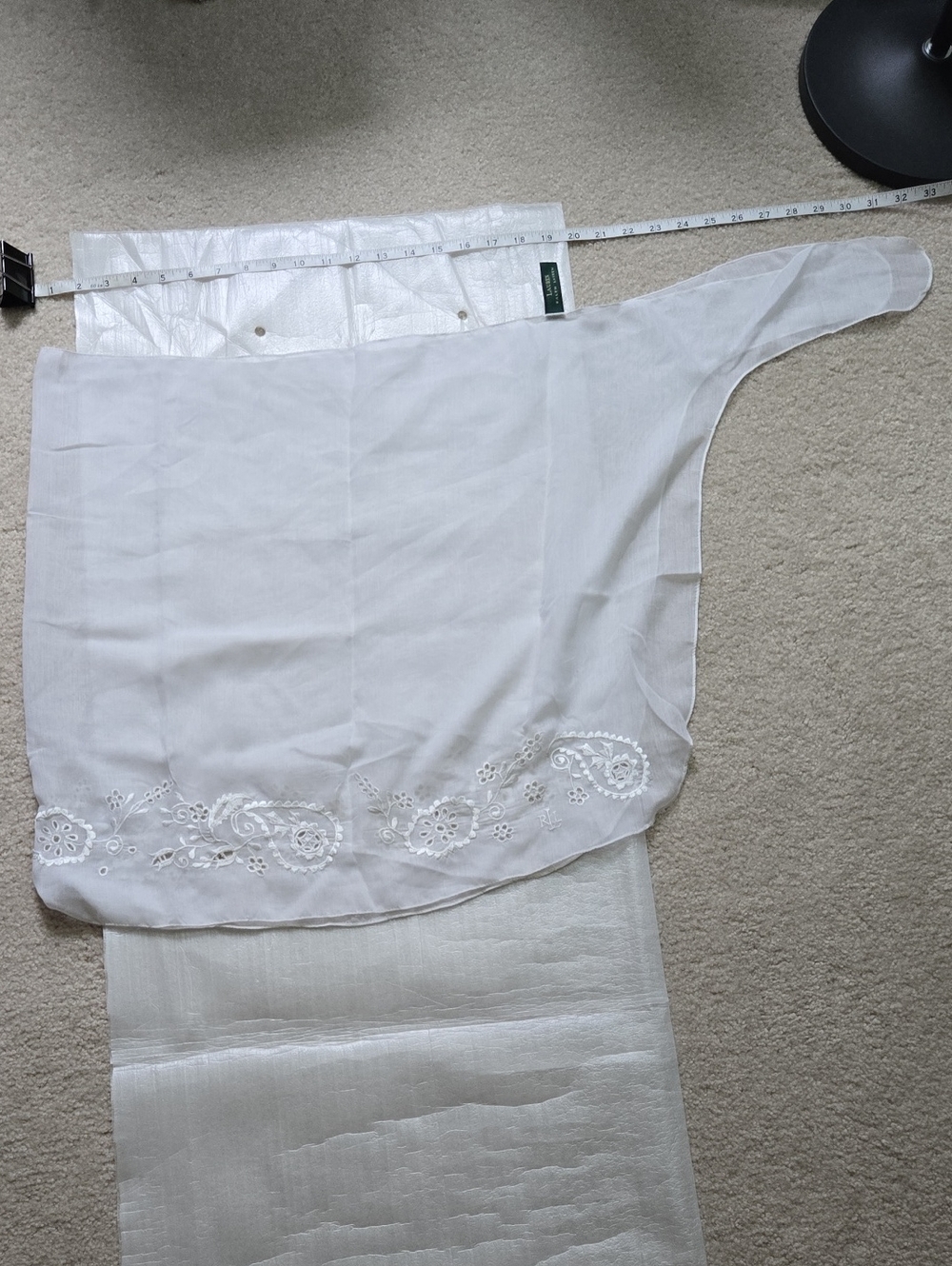 Ralph Lauren White Embroidered Shawl Swim Cover Up